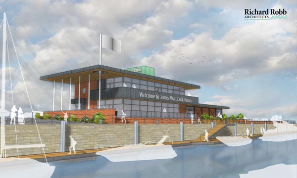 James Watt Dock Marina Building Architects Impression