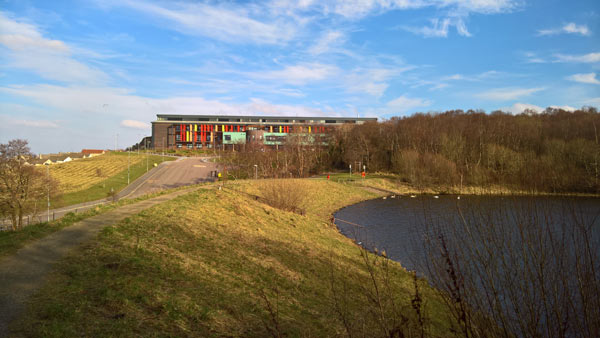 Clydeview Academy from Coves Reservoir