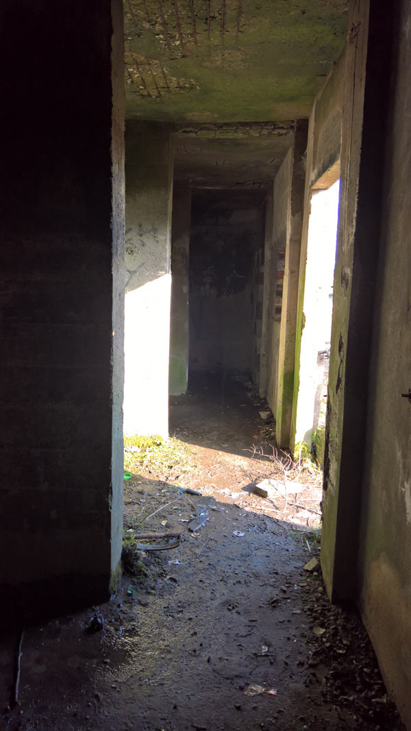 Inside old gun bunkers at Coves Reservoir