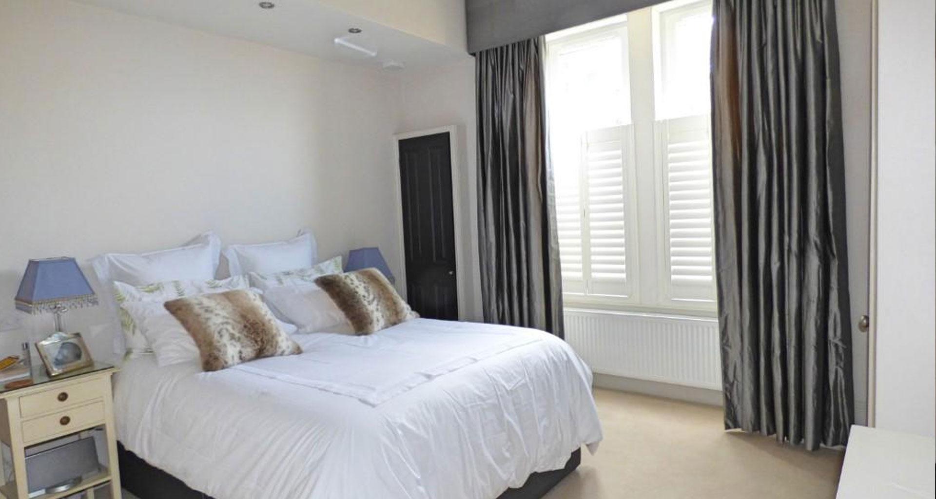 luxury renovation of bedroom space in flat in Gourock